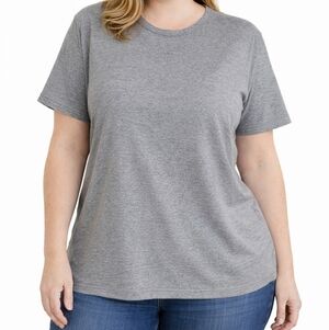 Duluth Trading Co Gray Short Sleeve Tee Sz XXL Ladies T-Shirt Top Comfort Work